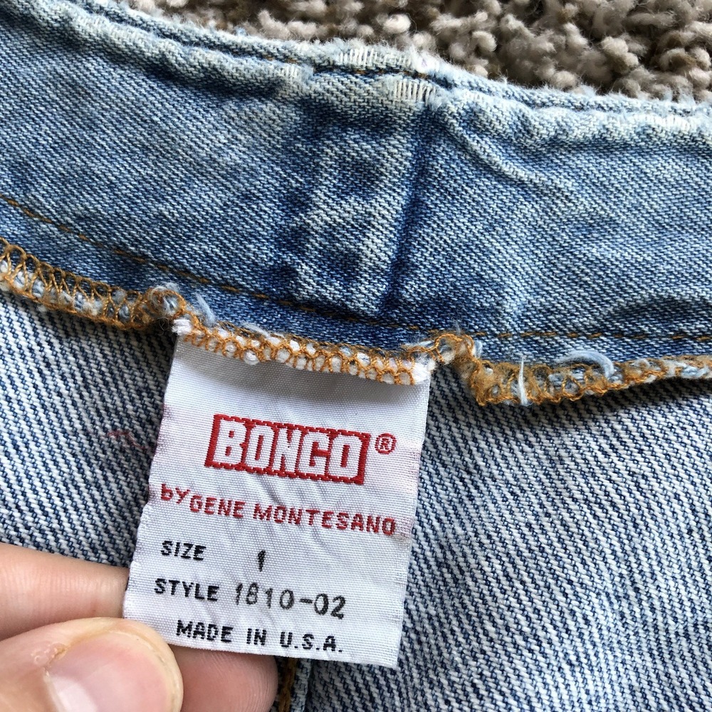 Vintage 90s Bongo Denim Dress Size 1 Maxi Midi Button Up Cowgirl Grunge V-Neck - Picture 5 of 10